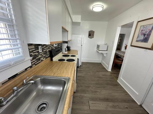 Kuchyň nebo kuchyňský kout v ubytování Nock Apartments