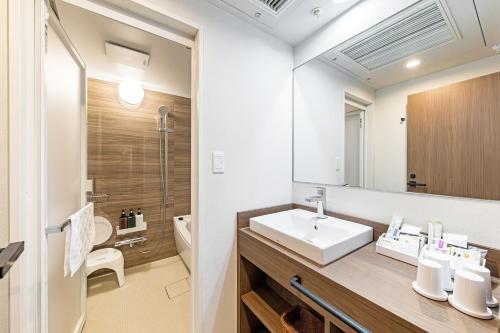 Koupelna v ubytování Hotel JAL City Nagano