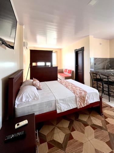Ein Bett oder Betten in einem Zimmer der Unterkunft HOTEL SUEÑOS BEACH