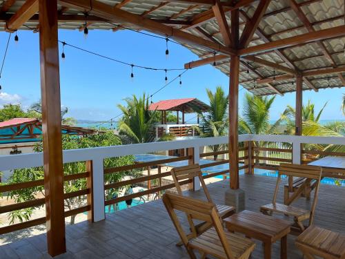 Balkón nebo terasa v ubytování HOTEL SUEÑOS BEACH