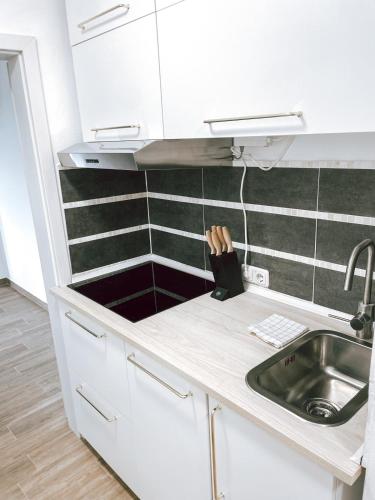 Kuchyň nebo kuchyňský kout v ubytování Wunderschönes Apartment in ruhiger Lage I 2-4 Personen