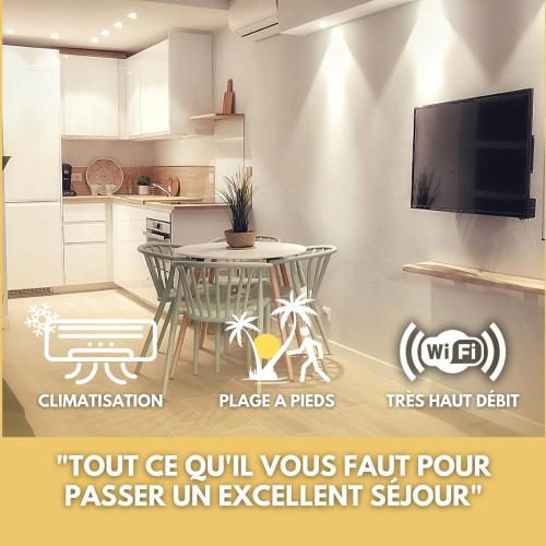 Plage à 3 minutes à pied