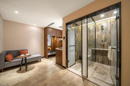 Koupelna v ubytování Mehood Theater Hotel, Jinan Quancheng Plaza Baotu Spring