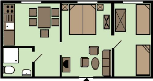 a drawing of a floor plan of a house at Krüseliner Mühle - Ferienwohnungen in Krüselin