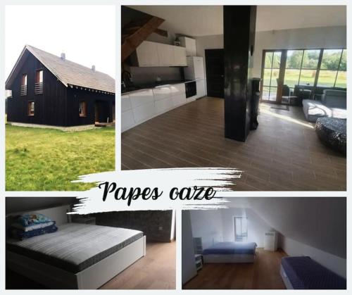 パペにあるPapes oazeの家と部屋の画像のコラージュ