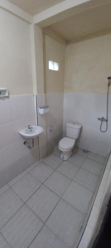 een badkamer met een toilet en een wastafel bij Surya Homestay in Selemadeg