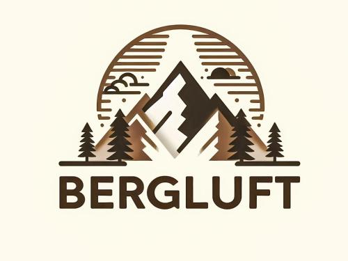 a logo for aventure company with a mountain and trees at Apartment Bergluft by Interhome in Kandersteg