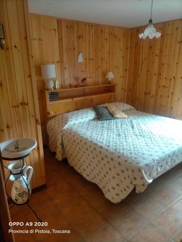 Ένα ή περισσότερα κρεβάτια σε δωμάτιο στο Casa vacanze Abetone