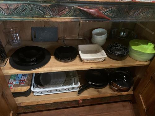 Una cocina o cocineta en Gîte Pont-à-Mousson, La Pépinière Pagode Asiatique