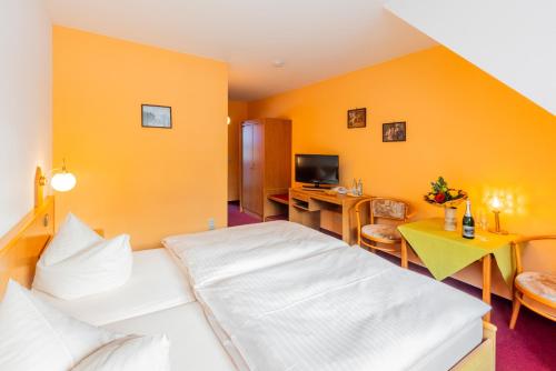 Hotel Gondelfahrtにあるベッド