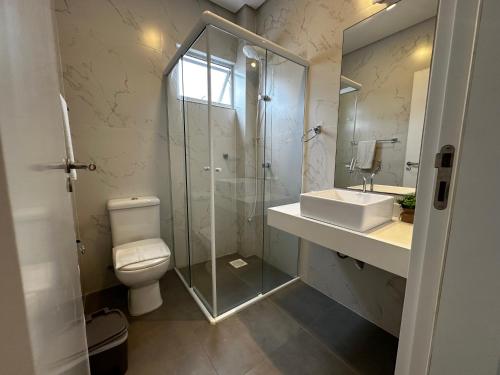 Phòng tắm tại Pousada Barbroch