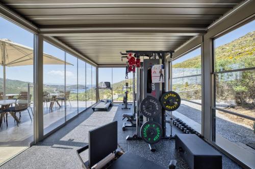 Γυμναστήριο ή/και όργανα γυμναστικής στο Heliades Villas Suite with private pool