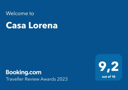 Certificado, premio, señal o documento que está expuesto en Casa Lorena
