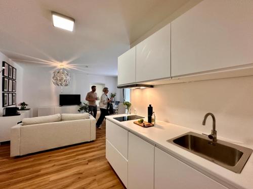 TV a/nebo společenská místnost v ubytování Schöne Ferienwohnung