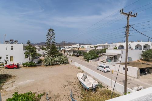 an aerial view of a street in a small town at Pergola in Pollonia