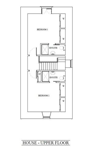a floor plan of a house upper floor at The Ultimate Luss Retreat in Luss