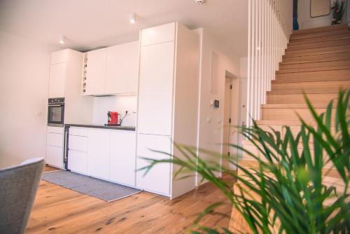 Kuchyň nebo kuchyňský kout v ubytování Apartma Zeleni Biser