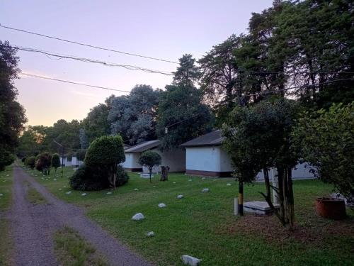 a yard with a house and a tree at Hotel Comodoro De Livramento in Santana do Livramento
