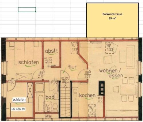 a floor plan of a building with at Schöne Aussicht in Wienhausen