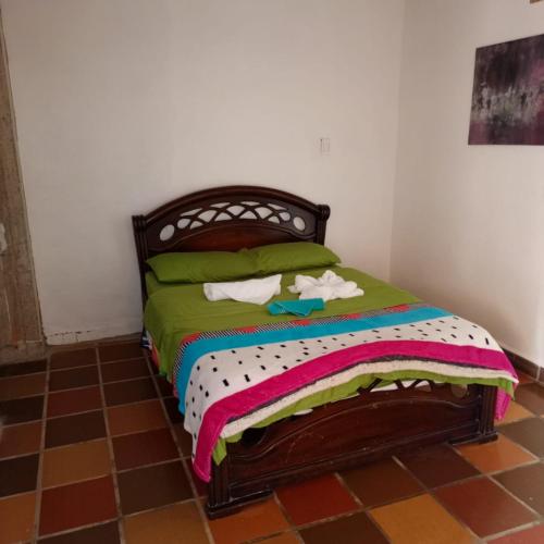 Cama o camas de una habitación en AZULEJO