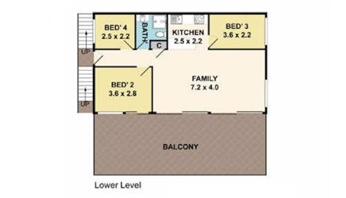 a floor plan of a house at Kalighat River House - Boat Access only in Bar Point