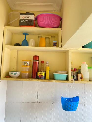 Dapur atau dapur kecil di Comfort studio apartment