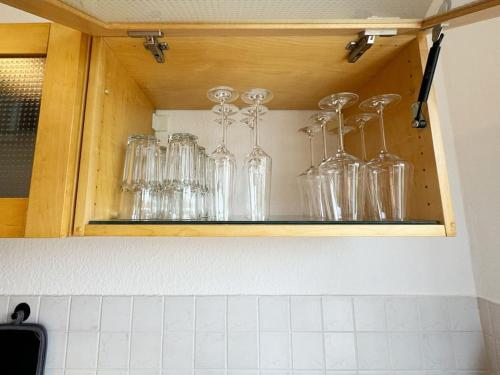 Una cocina o cocineta en Morgensonne in Schönebeck