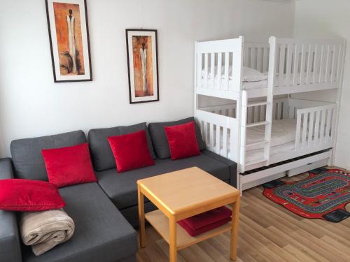 Postel nebo postele na pokoji v ubytování Ferienwohnung Tanja
