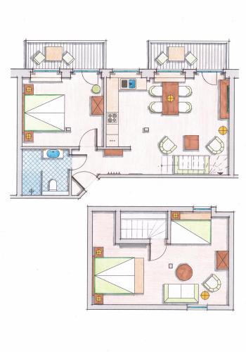 Plano de Suite Hotel Binz Familienhotel Rügen