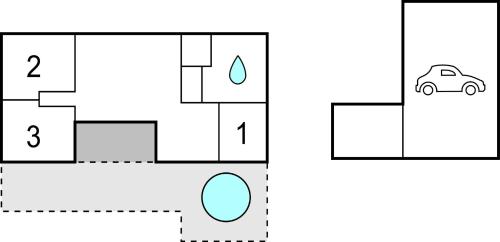 Amazing Home In Ørsted With Kitchenの見取り図または間取り図