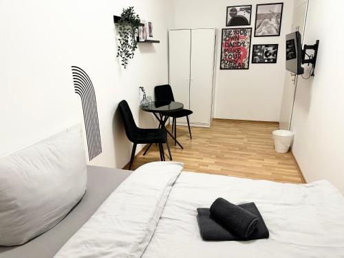 Voodi või voodid majutusasutuse Ferienwohnung Flaming House 2 toas