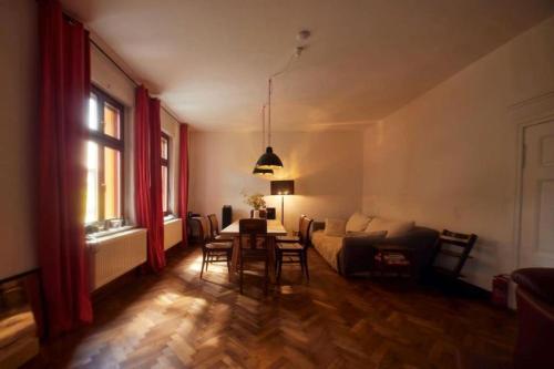 Ruang duduk di Ferienwohnung in der Uckermark
