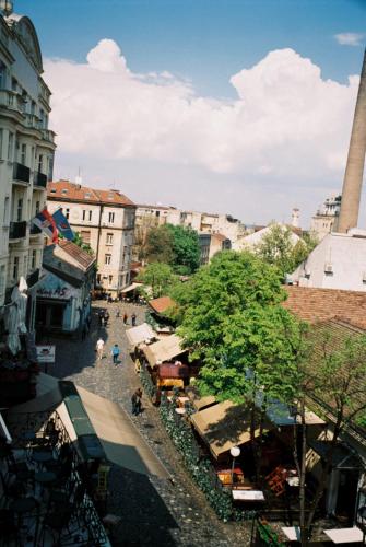 a view of a street in a city at Nomad Hostel in Belgrade