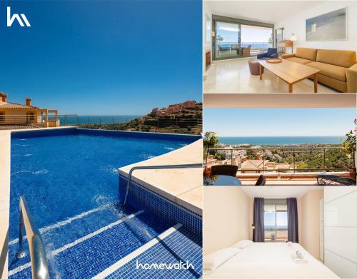 Apartment, with large private glazed terrace and panoramic sea views, in Calahonda, Mijas