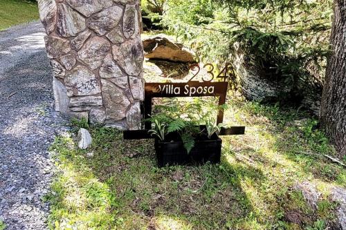 a sign for a wildlife preserve on the side of a road at Villa Sposa - Tranquil escape in the mountains in Roxbury