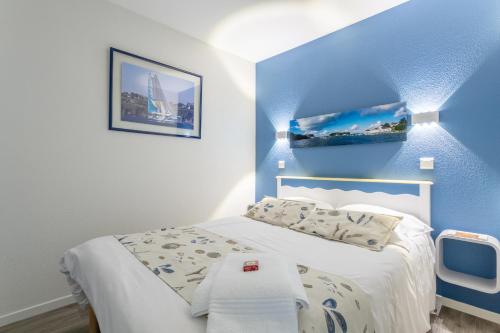 Postel nebo postele na pokoji v ubytování Appartement vue mer sur plage