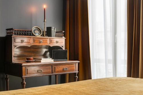 Katil atau katil-katil dalam bilik di The Bank 1869 - Unique guestrooms in the historic center of Bruges