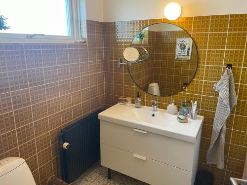 Koupelna v ubytování Velkommen til Vibereden