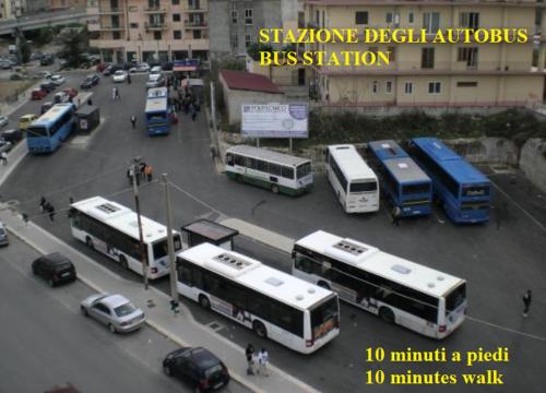 a busy city street with buses and cars at Gli Iblei di Montalbano in Ragusa