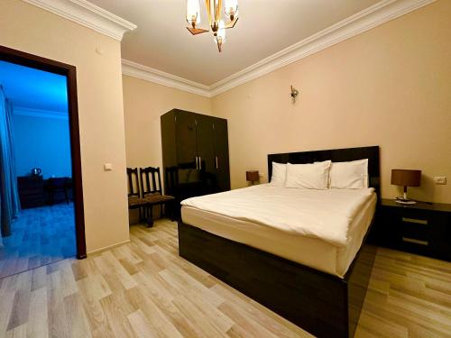 Ένα ή περισσότερα κρεβάτια σε δωμάτιο στο Hotel Tsereteli