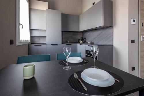 Kuchyň nebo kuchyňský kout v ubytování IseoLakeRental - Soleaura