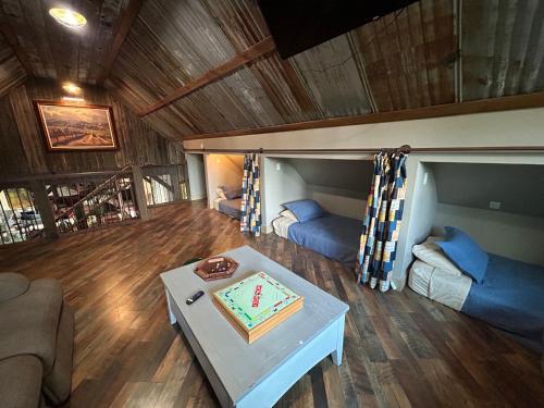 a room with a table with a birthday cake on it at Bonanza Barn Retreat in Loomis