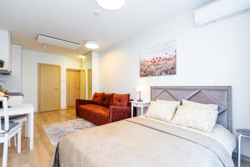 Un pat sau paturi într-o cameră la Apartment Diana