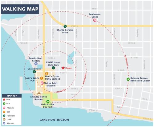 a map of the walking map at 2 BR Home in St Andrews, Close to Everything in Panama City