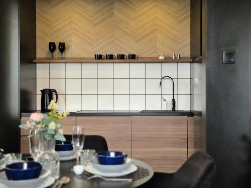 Dapur atau dapur kecil di PROPLACE Apartament I - z dużym balkonem