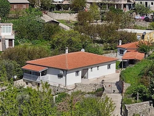an overhead view of a house with an orange roof at Sailors Home Stari Bar in Bar