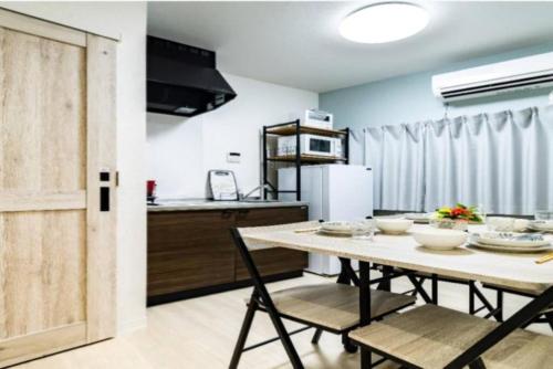 Η κουζίνα ή μικρή κουζίνα στο 55, Kameido-Suijin, Entire house for rent