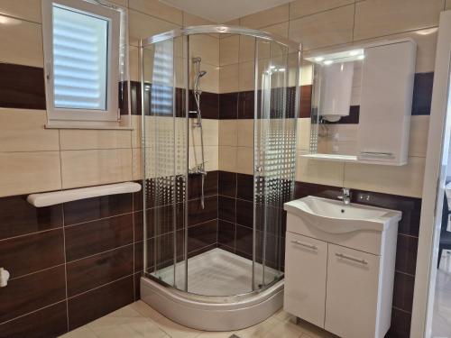 Ένα μπάνιο στο Apartment Slabek