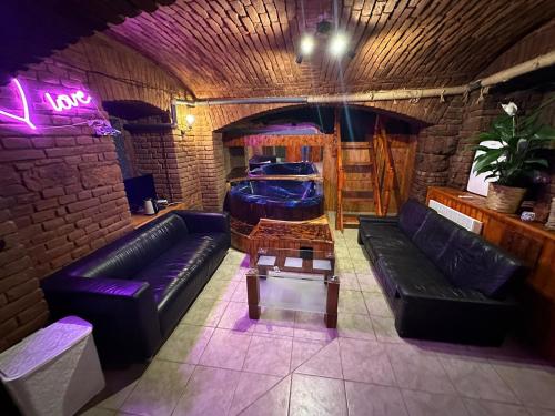 Χώρος καθιστικού στο Oasis-spa loft