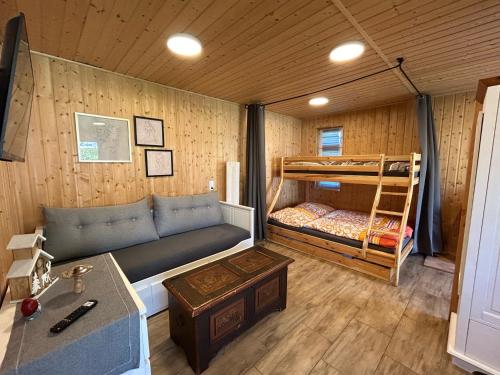 Ένα ή περισσότερα κρεβάτια σε δωμάτιο στο Ferienhaus Hammerholz